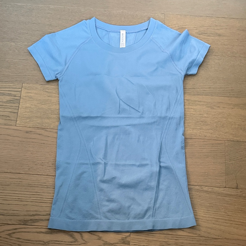 Athleta Light Blue Short Sleeve Tee
